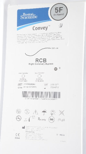 Boston Scientific H74939228240 Convey Right Coronary Bypass Guiding Cath. 5F(x)